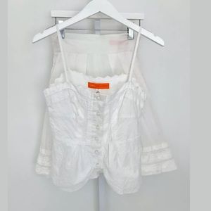 CYNTHIA STEFFE WHITE TOP 6 SKIRT 4 NWOTS!